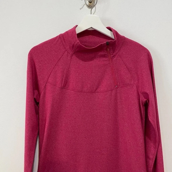 Lole Evolt Dress S with Mock Neck 1/4 Zip Stretch Tennis Dress Raspberry Pink - Picture 3 of 16